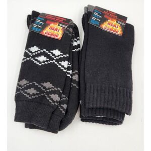 Heat Sense Mens Thermal Brushed & Boot Socks Deep Cushioning Ultra Thick Yarn